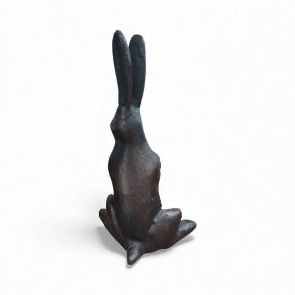 Cast Iron Antique Early 1900’s Cast Iron Bunny Rabbit Napkin Ring Holder - Picture 4 of 8